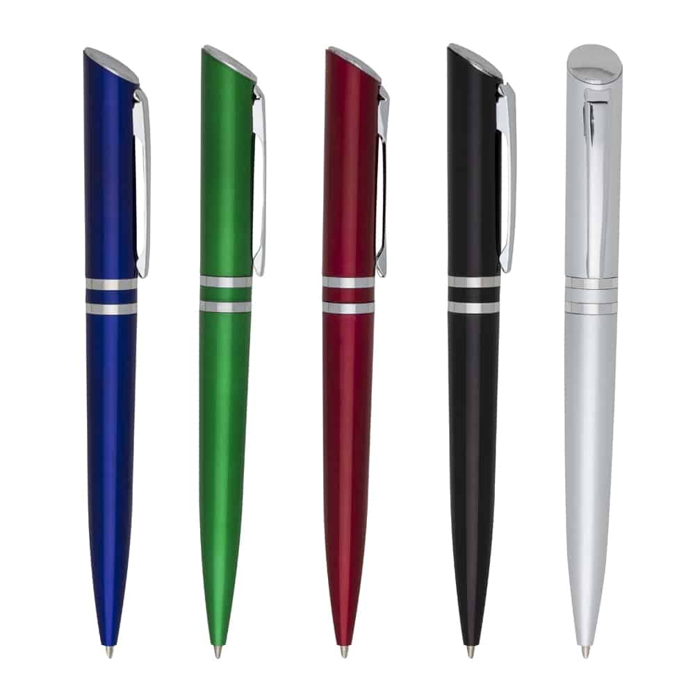 CANETA PLÁSTICA C/ 2 ANEIS SPX-12415-PRA NA COR PRATA - Imagem 2