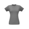 Camiseta feminina de corte cinturado em malha 100% algodão (170 g/m2) com fio 30/1 penteado.