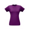 Camiseta feminina de corte cinturado em malha 100% algodão (170 g/m2) com fio 30/1 penteado.