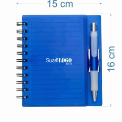 Alternative view of CADERNETA PLÁSTICA C/ CANETA  SPX-11193-AZU NA COR AZUL