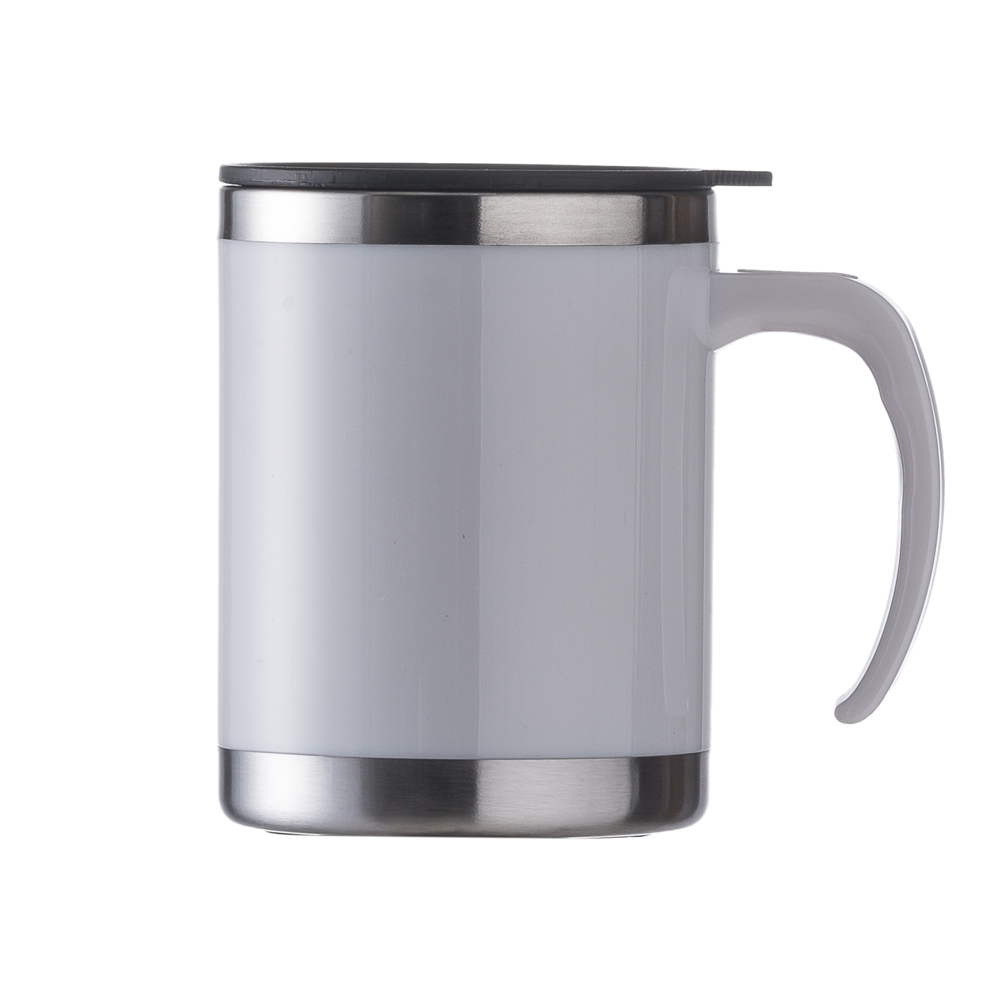 CANECA ACRÍLICA 400 ML COM TAMPA SPX-06520-BCO NA COR BRANCO