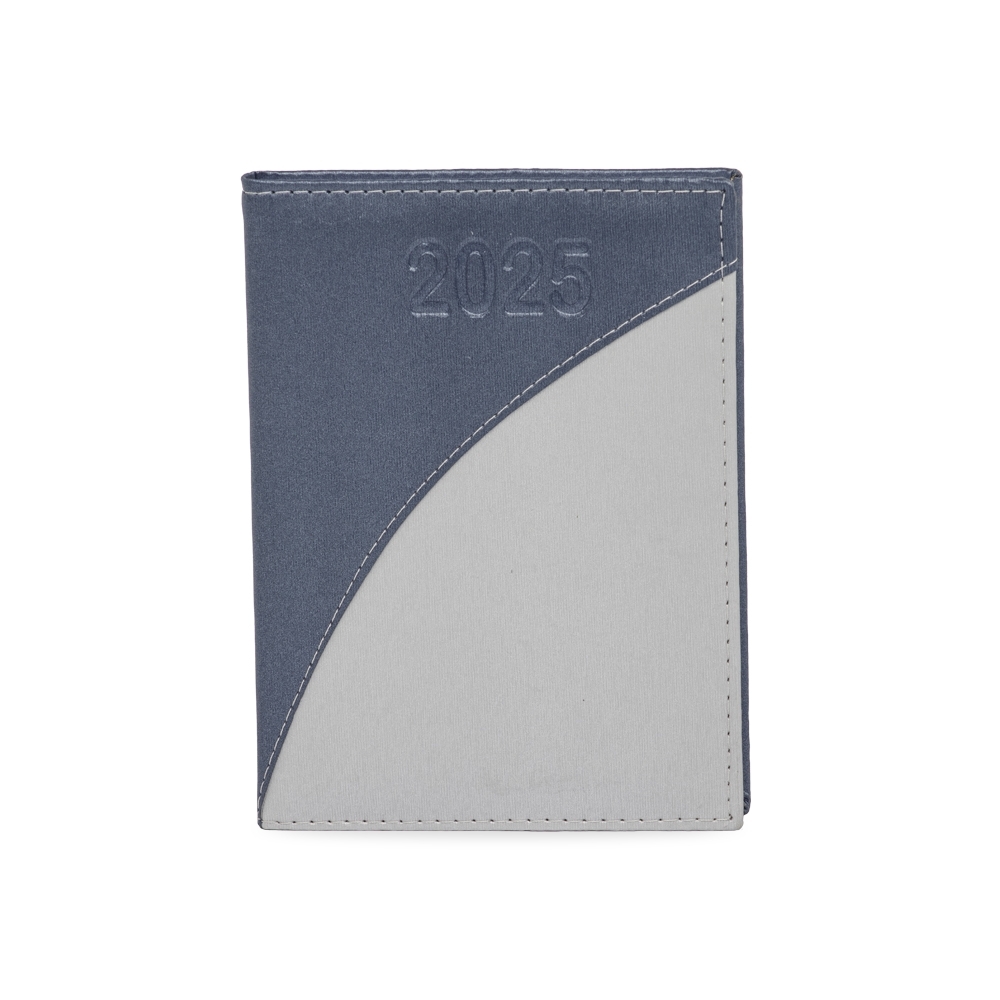 AGENDA COURO SINTETICO SPX-12362-PRA/AZU NA COR PRATA