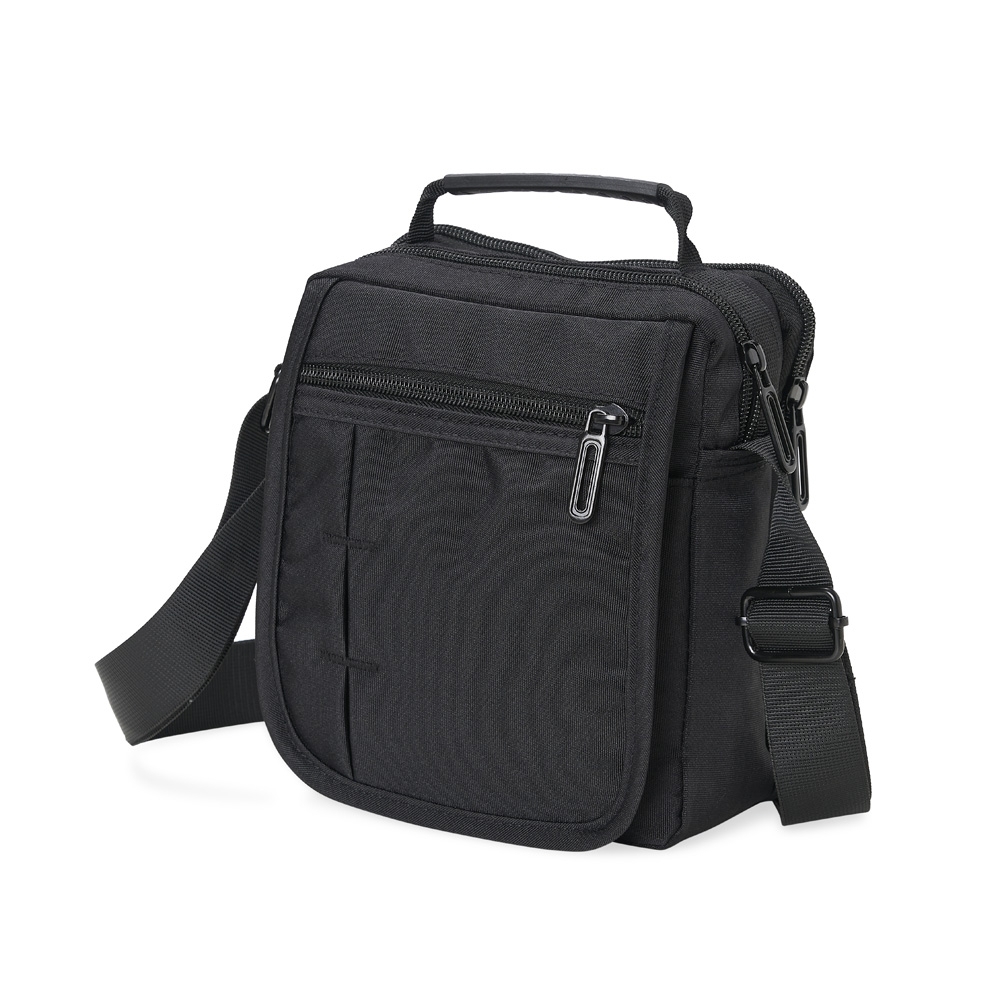 BOLSA DE OMBRO EM NYLON  SPX-12095-PRE NA COR PRETO
