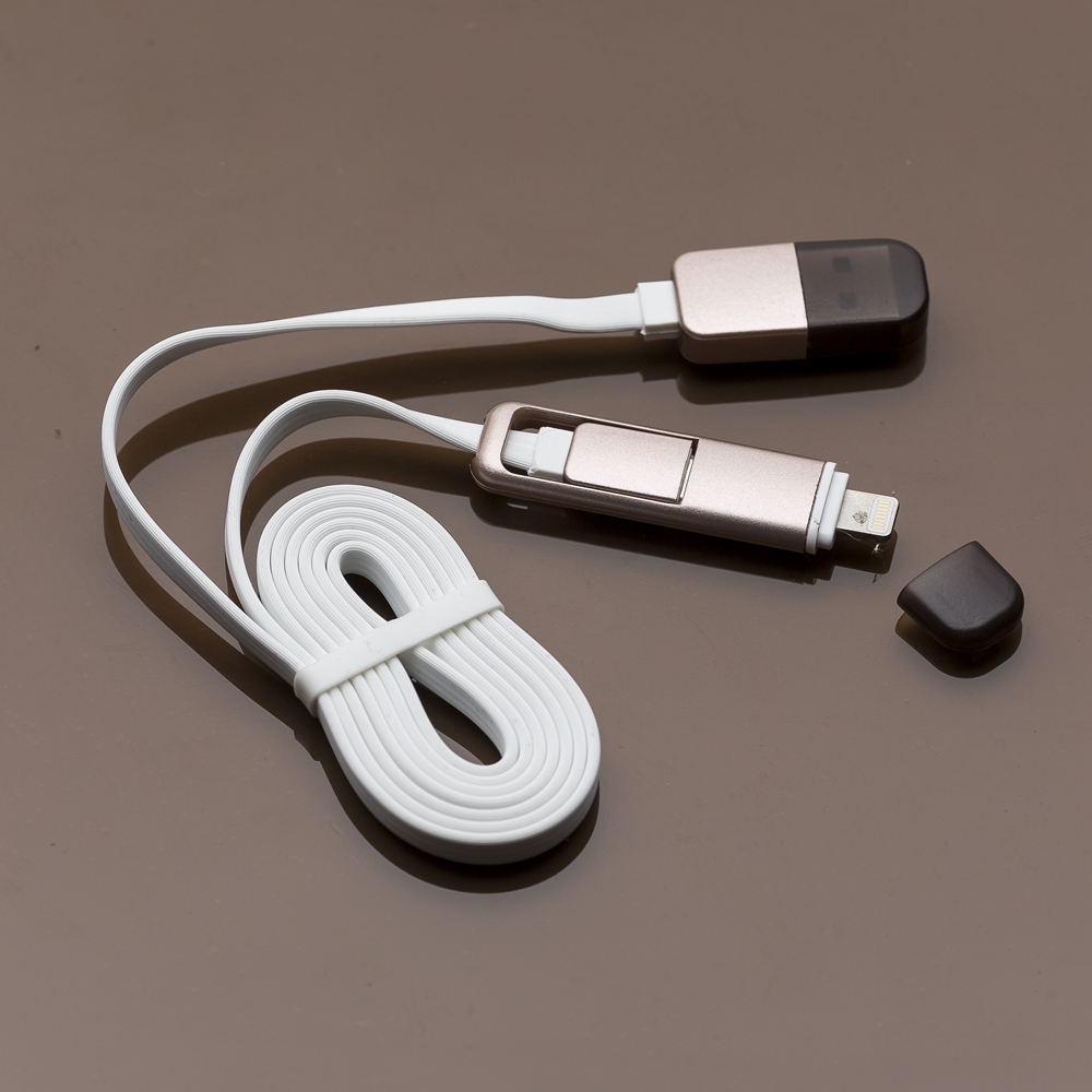 CABO DE DADOS USB V8 / LIGHTNING SPX-P@02004-BCO/CHA NA COR BRANCO