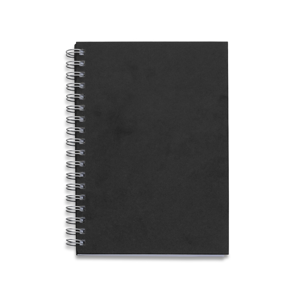 CADERNO CAPA KRAFT SPX-14209-PRE NA COR PRETO