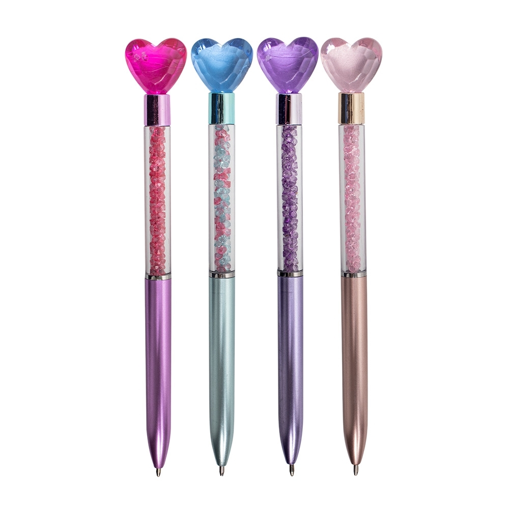 CANETA CORAÇÃO COM STRASS SPX-P@15188-MIS NA COR COLORIDO