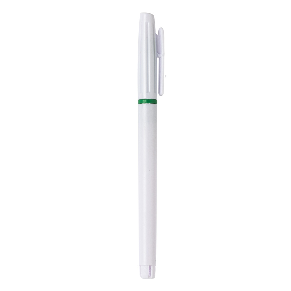 CANETA PLÁSTICA SPX-1087L-BCO/VD NA COR BRANCO