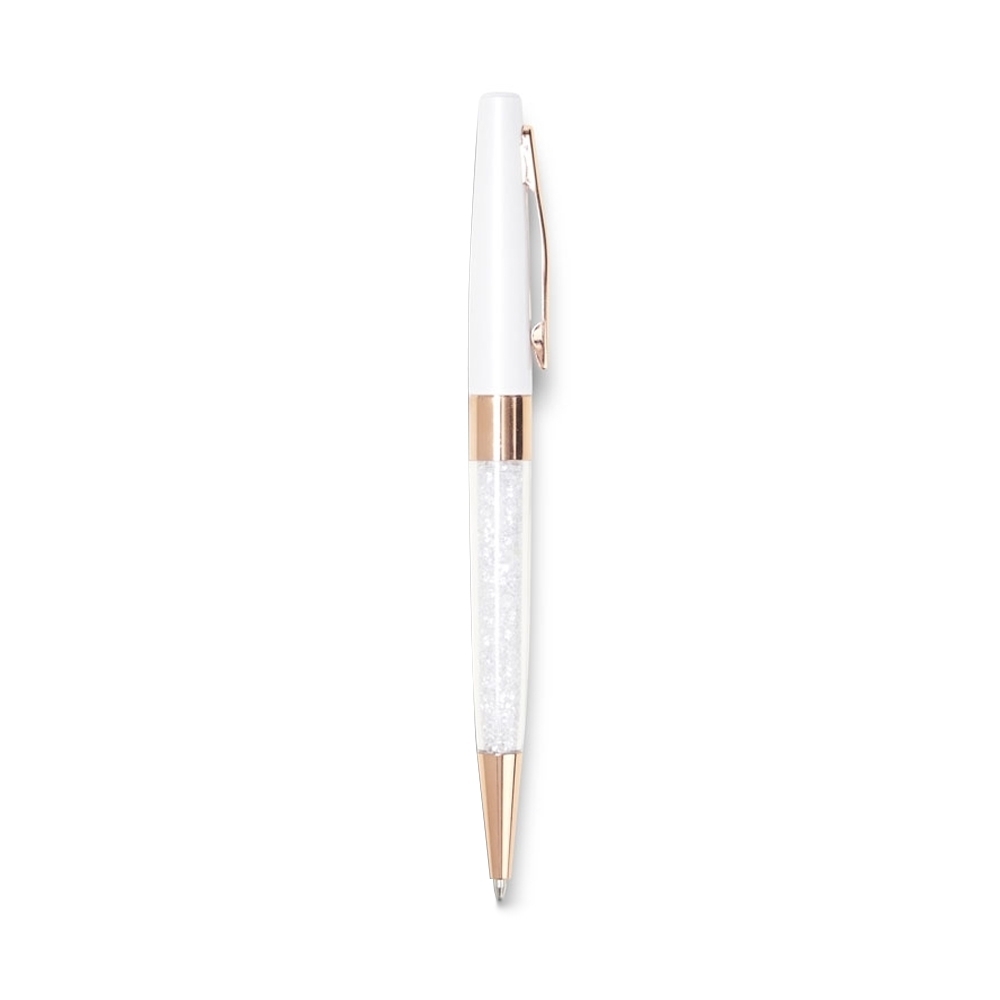 CANETA SEMI - METAL CRISTAIS  SPX-14554-BCO/COB NA COR BRANCO