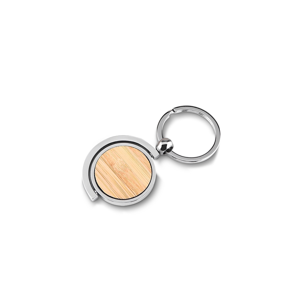 CHAVEIRO METAL DETALHE BAMBU SPX-14666-PRA NA COR PRATA
