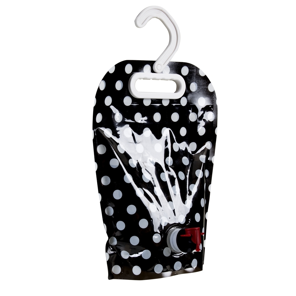 GALÃO DOBRÁVEL 3 LITROS BOLINHAS  SPX-P@12288-PRE/BCO NA COR PRETO