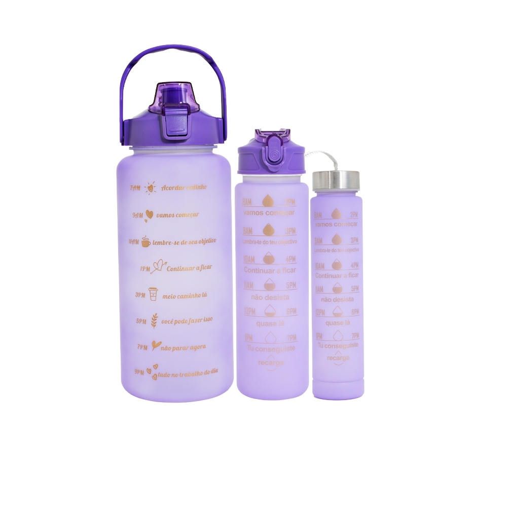 KIT 3 GARRAFAS SPX-P@03036-ROX NA COR ROXO