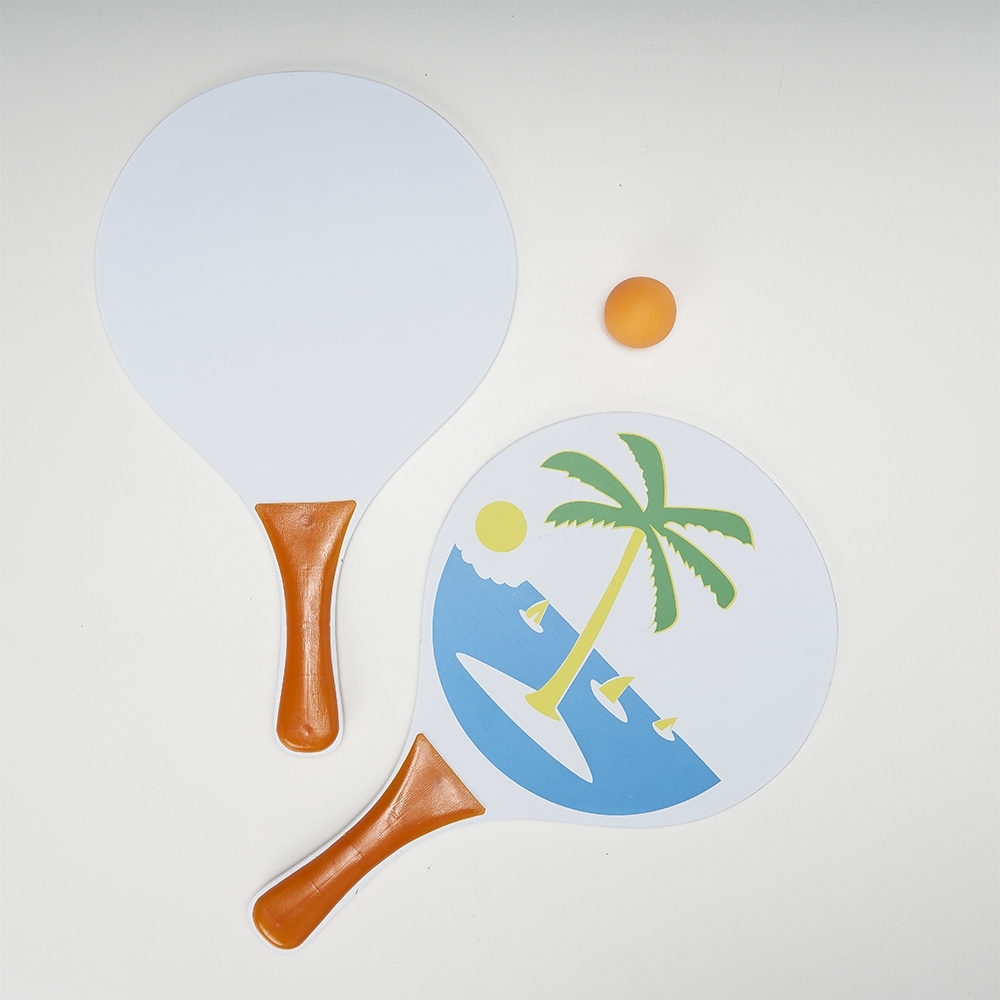 KIT FRESCOBOL 2 RAQUETES E 1 BOLINHA SPX-04087-LAR NA COR LARANJA