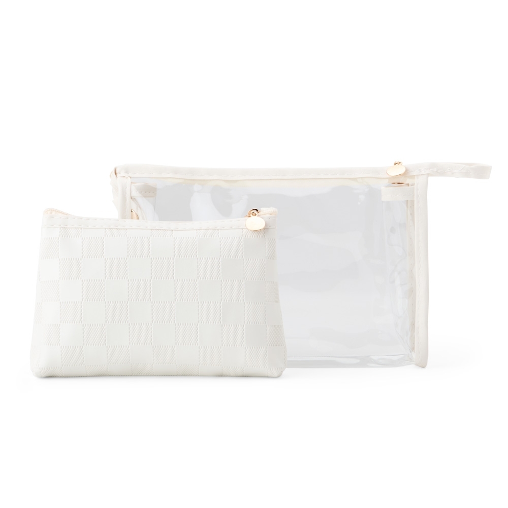 KIT NÉCESSAIRE DUAS PEÇAS SPX-07077-BCO NA COR BRANCO