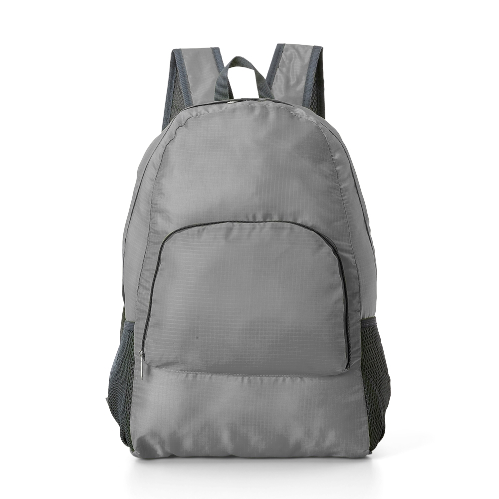 MOCHILA DE NYLON DOBRÁVEL 21L SPX-18539-CIN NA COR PRATA