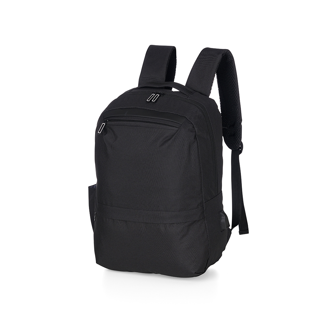 MOCHILA DE NYLON USB 21L SPX-04057-PRE NA COR PRETO
