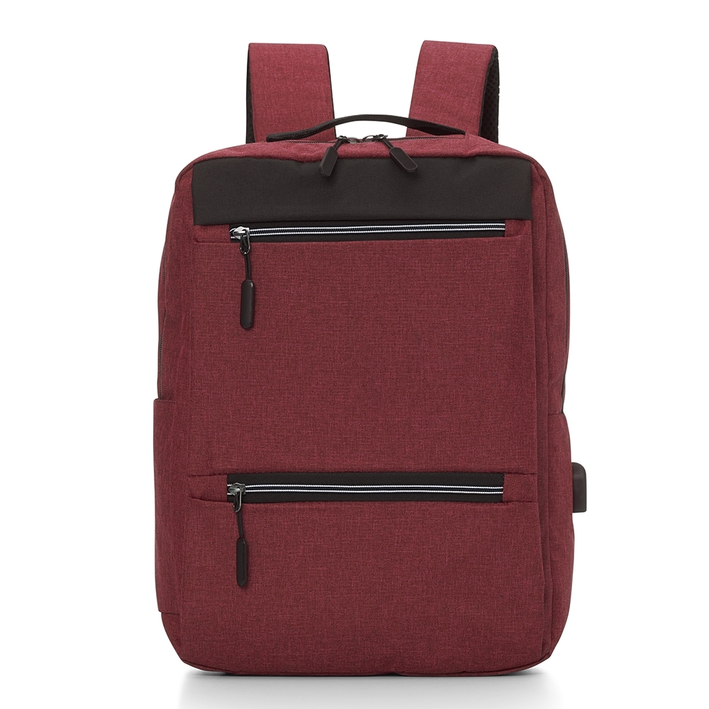 MOCHILA DE NYLON USB 21L SPX-01326-VM NA COR VERMELHO