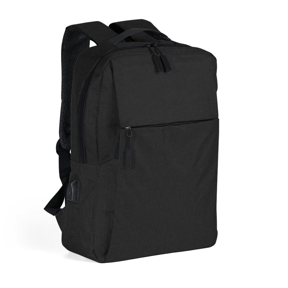 MOCHILA DE NYLON USB 18L SPX-01320B-PRE NA COR PRETO