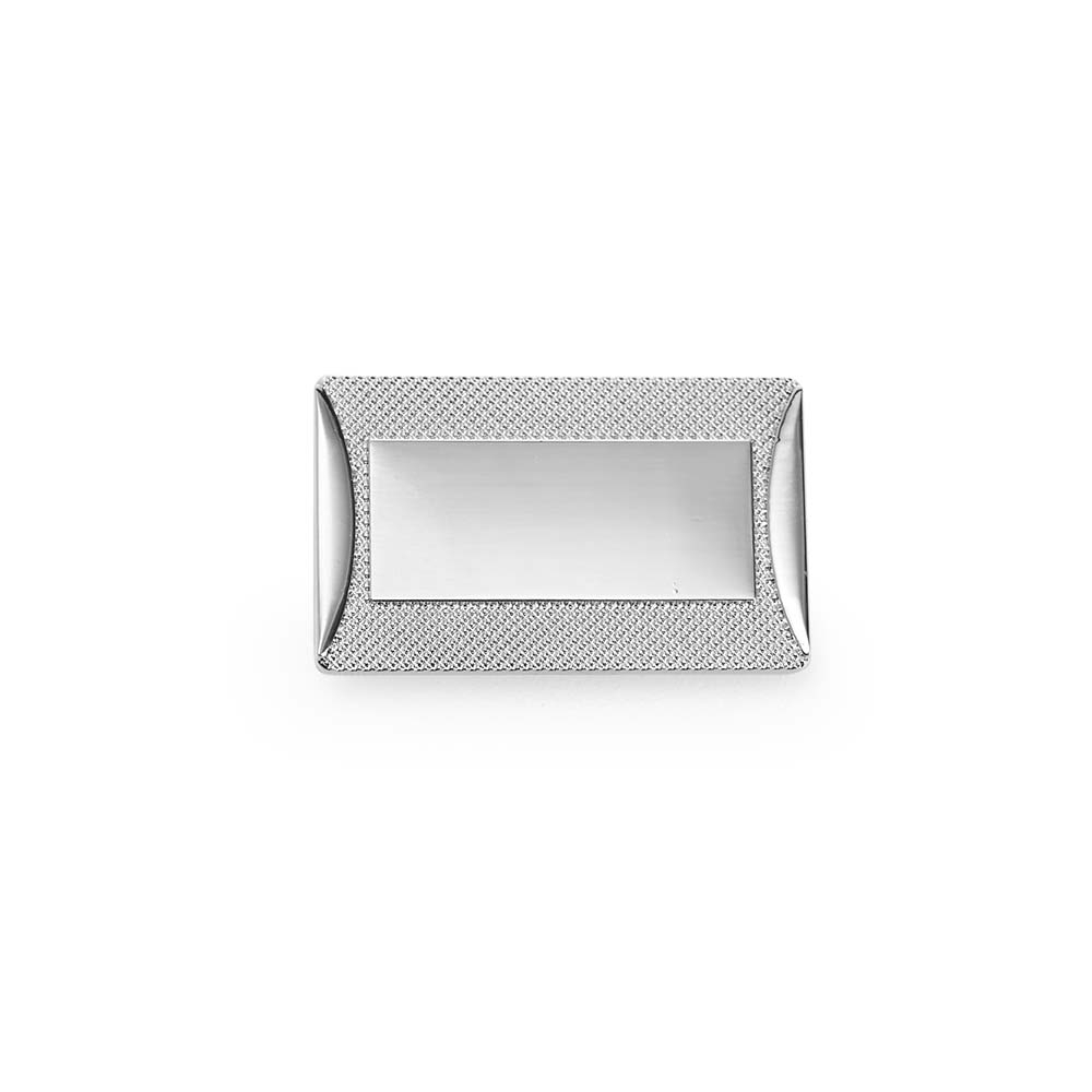 PLAQUINHA EM METAL P/ GRAVAÇÃO SPX-21390-PRA NA COR PRATA