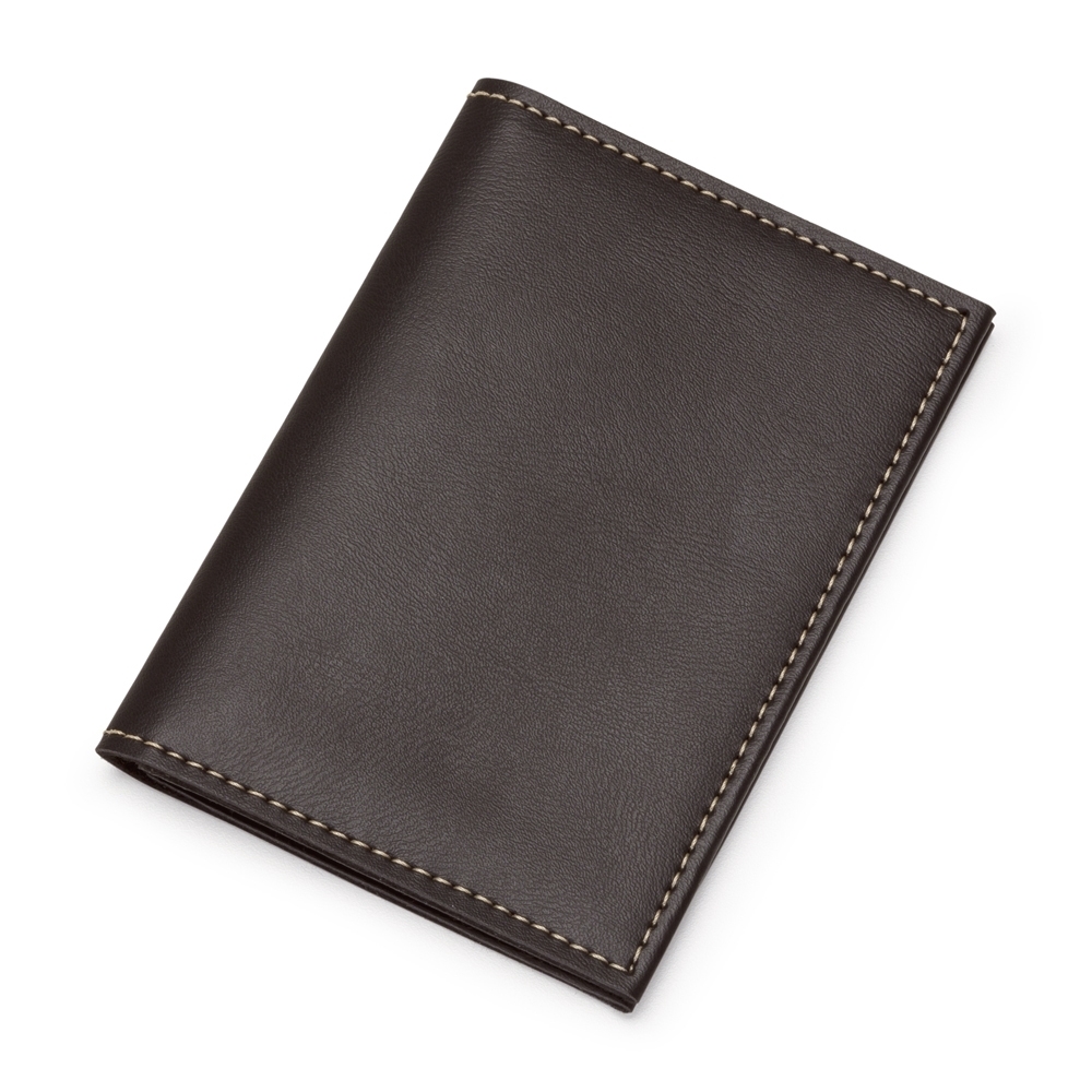 PORTA DOCUMENTO DE COURO SINTETICO  SPX-13468-MAR NA COR MARROM