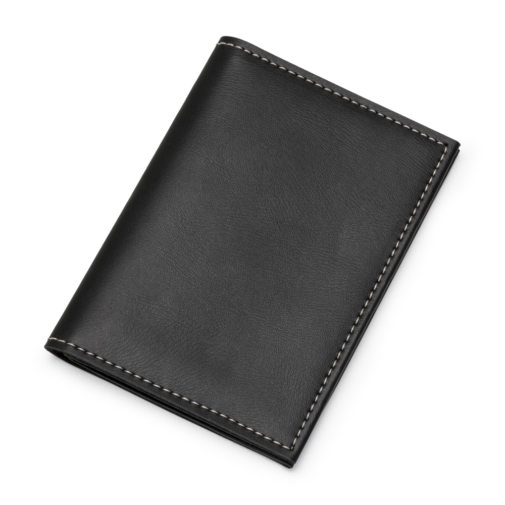 PORTA DOCUMENTO DE COURO SINTETICO  SPX-13468-PRE NA COR PRETO