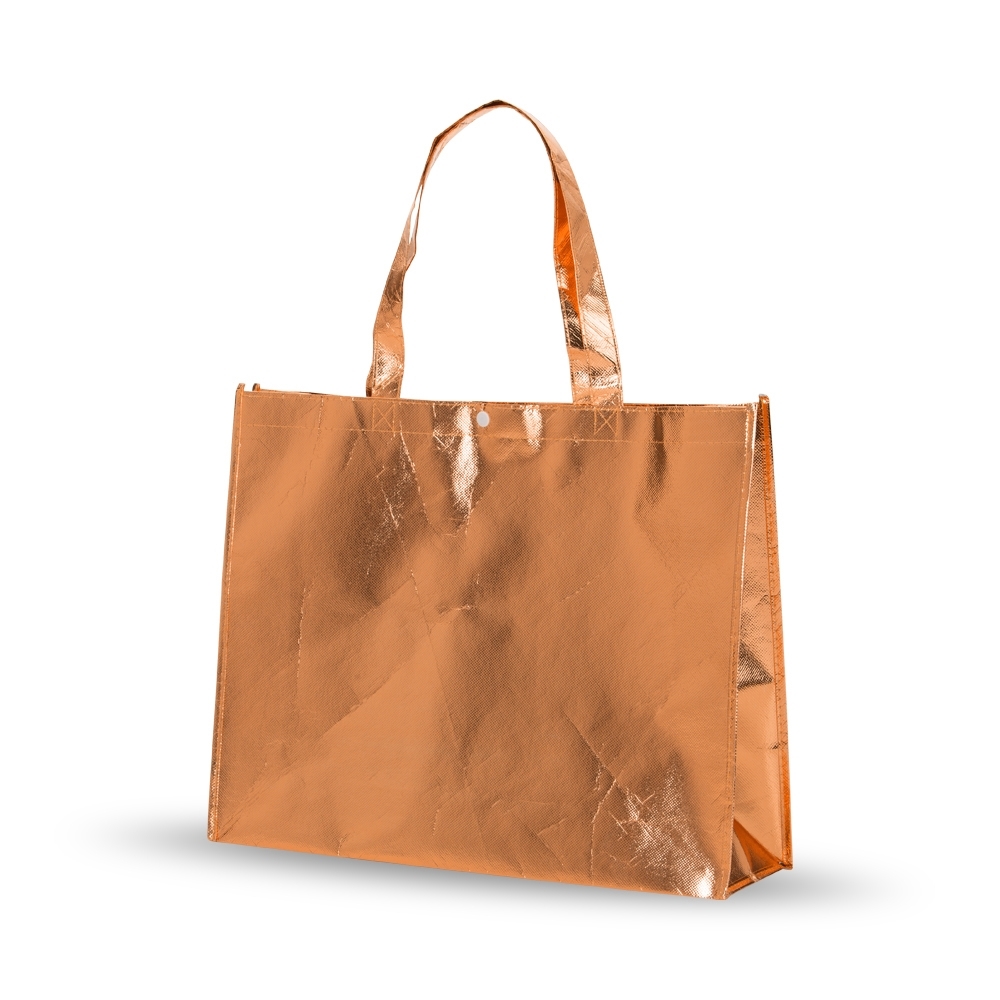 SACOLA EM TNT REVESTIDA C/ PLASTICO SPX-18537P-COB NA COR COBRE