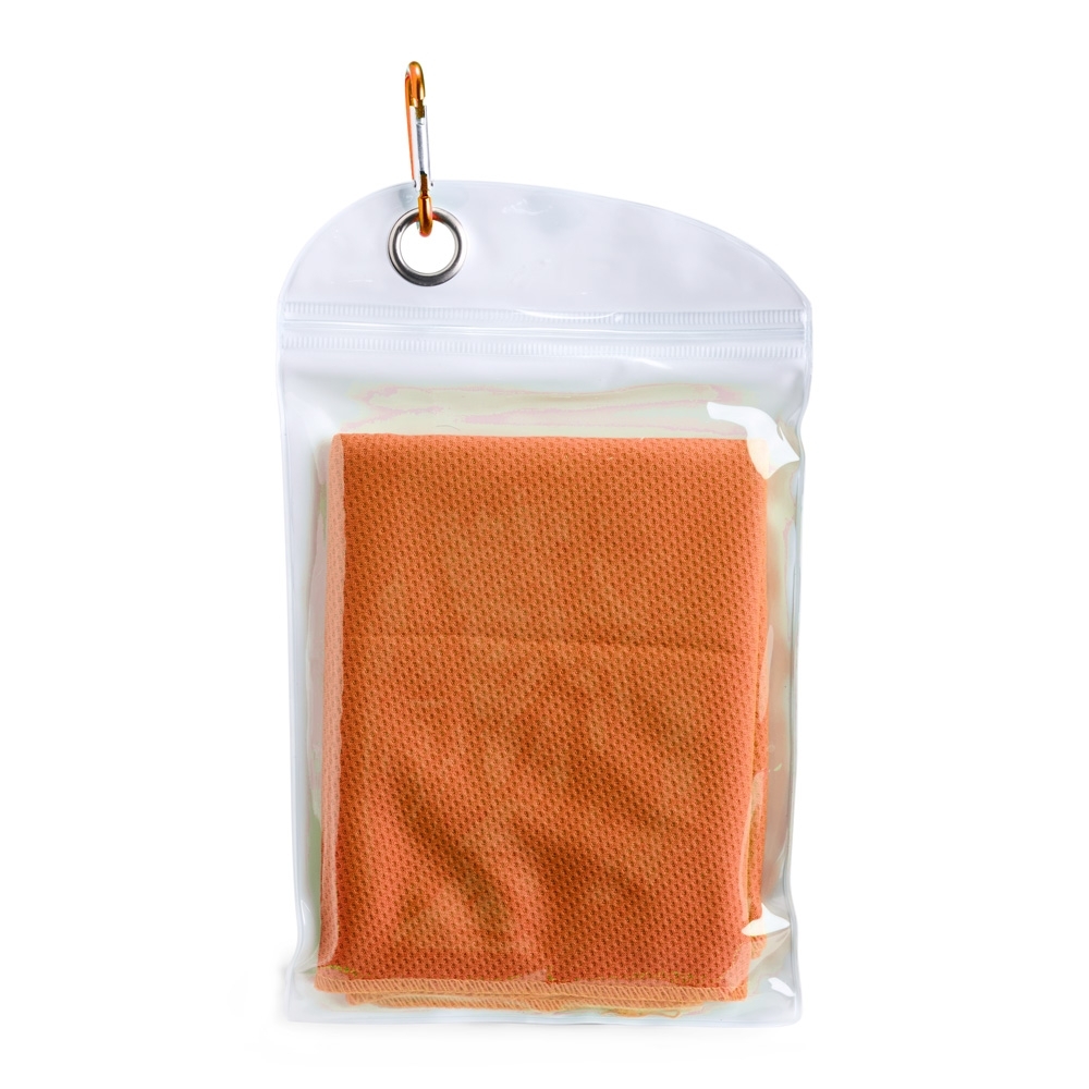 TOALHA ESPORTIVA REFRESCANTE DE ELASTANO SPX-08226-LAR NA COR LARANJA