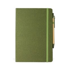 CADERNETA FIBRA DE ARROZ COM CANETA SPX-08290-VD NA COR VERDE