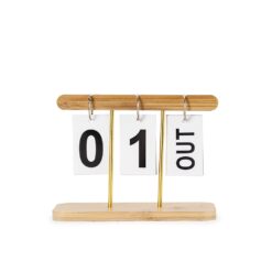 CALENDÁRIO PERMANENTE BAMBU SPX-19027-MAD NA COR MADEIRA