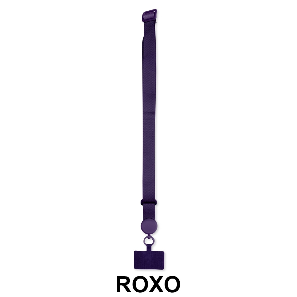 CORDÃO PARA CELULAR POLIÉSTER SPX-19048-ROX NA COR ROXO