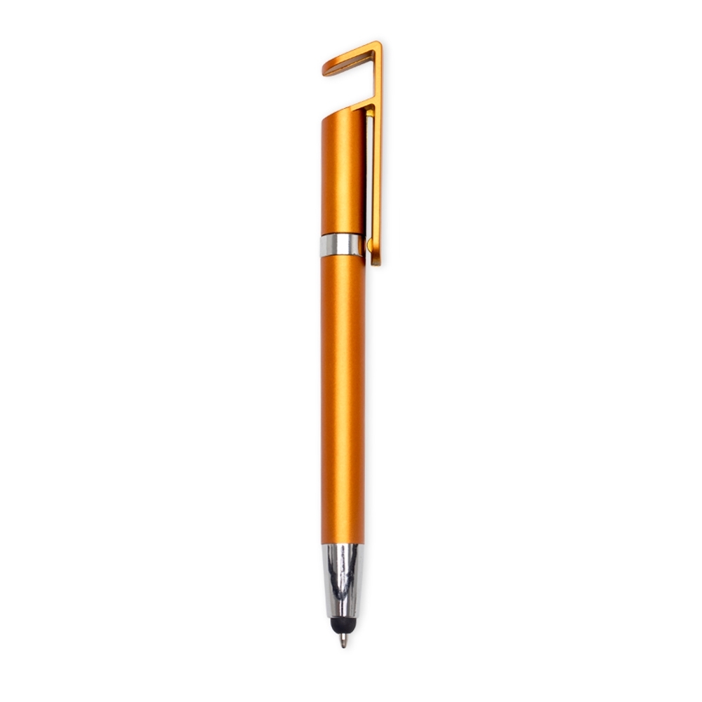 CANETA PLASTICA TOUCH C/ SUPORTE SPX-14968-LAR/LAR NA COR LARANJA