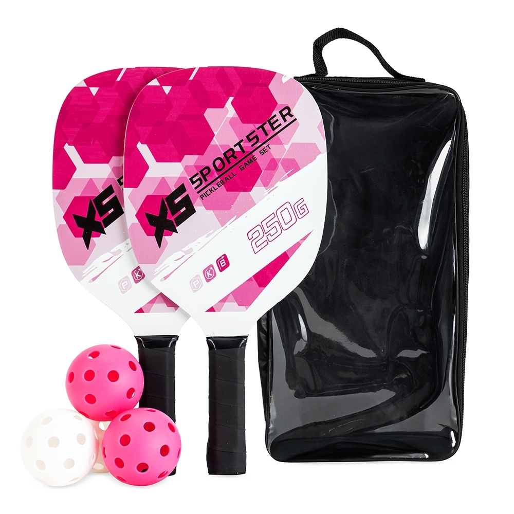 KIT PICKLEBALL 6 PEÇAS SPX-09167-ROS/BCO NA COR ROSA
