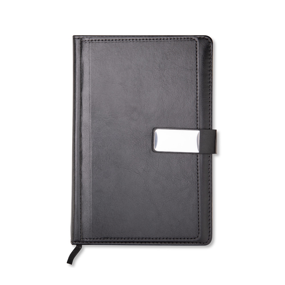 CADERNETA COURO SINTÉTICO SPX-15454-PRE NA COR PRETO