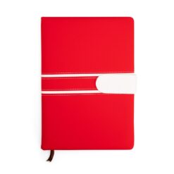 CADERNETA COURO SINTÉTICO SPX-19109-VM/BCO NA COR VERMELHO