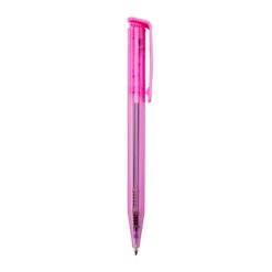 CANETA PLÁSTICA SPX-13630T-ROS NA COR ROSA