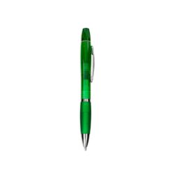 CANETA PLÁSTICA COM MARCA-TEXTO SPX-09112-VD NA COR VERDE