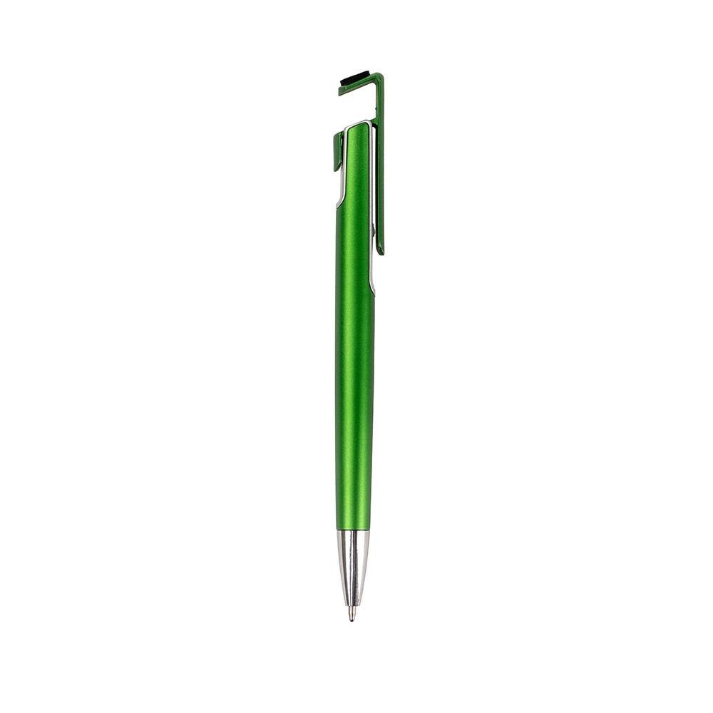 CANETA PLÁSTICA COM SUPORTE PARA CELULAR SPX-12412-VD/PRA NA COR VERDE