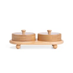 CONJUNTO POTES BAMBU 2 PEÇAS SPX-15443-BMB NA COR BAMBU