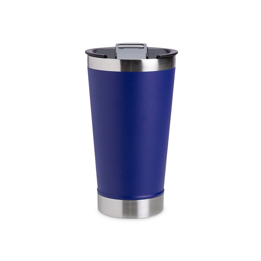 COPO INOX 500ML COM ABRIDOR SPX-09252-AZE NA COR AZUL