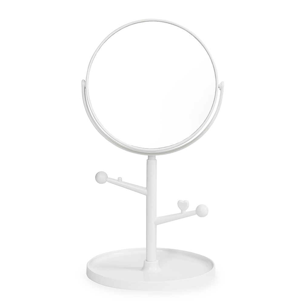 ESPELHO DE MESA PLÁSTICO SPX-19097-BCO NA COR BRANCO