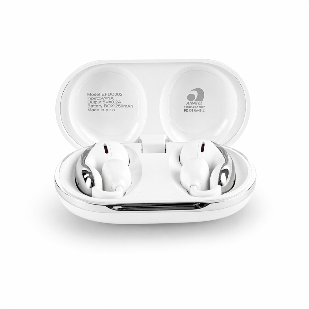 FONE DE OUVIDO BLUETOOTH COM CASE CARREGADOR SPX-E@09309-BCO NA COR BRANCO