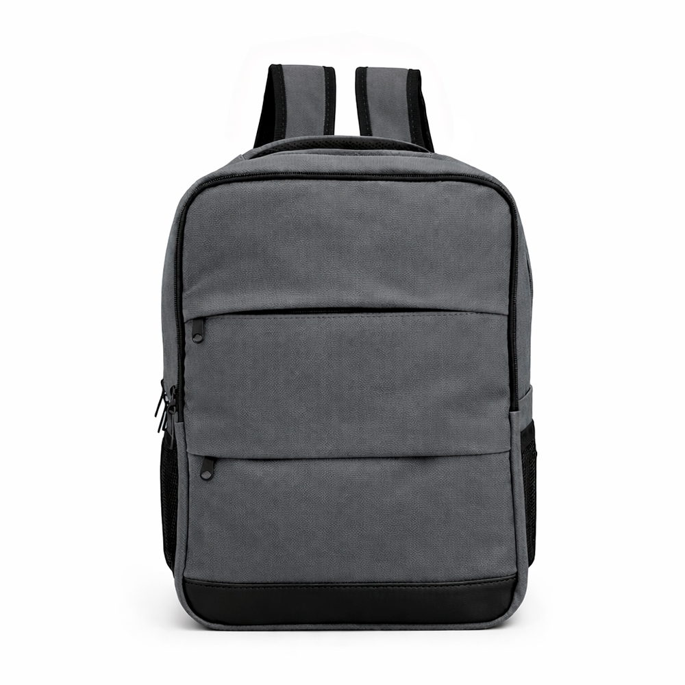 MOCHILA COURO SINTÉTICO 20L SPX-15386-CIN/PRE NA COR CINZA
