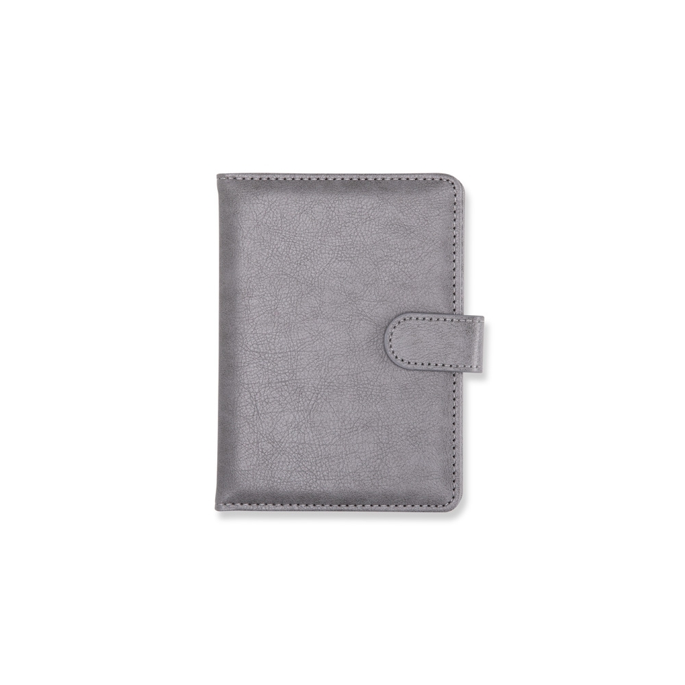 PORTA-PASSAPORTE PU SPX-19142-CIN NA COR CINZA