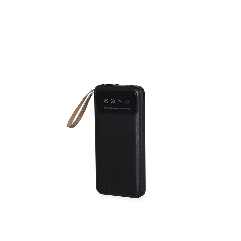 POWER BANK 10.000MAH COM LANTERNA E MULTISSAÍDAS SPX-08014-PRE NA COR PRETO